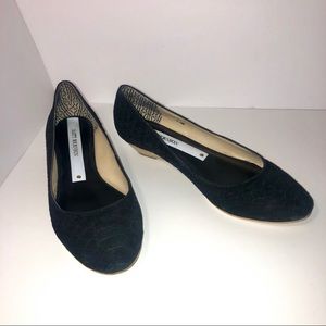 Matt Bernson Anthropologie Black Croc Flats